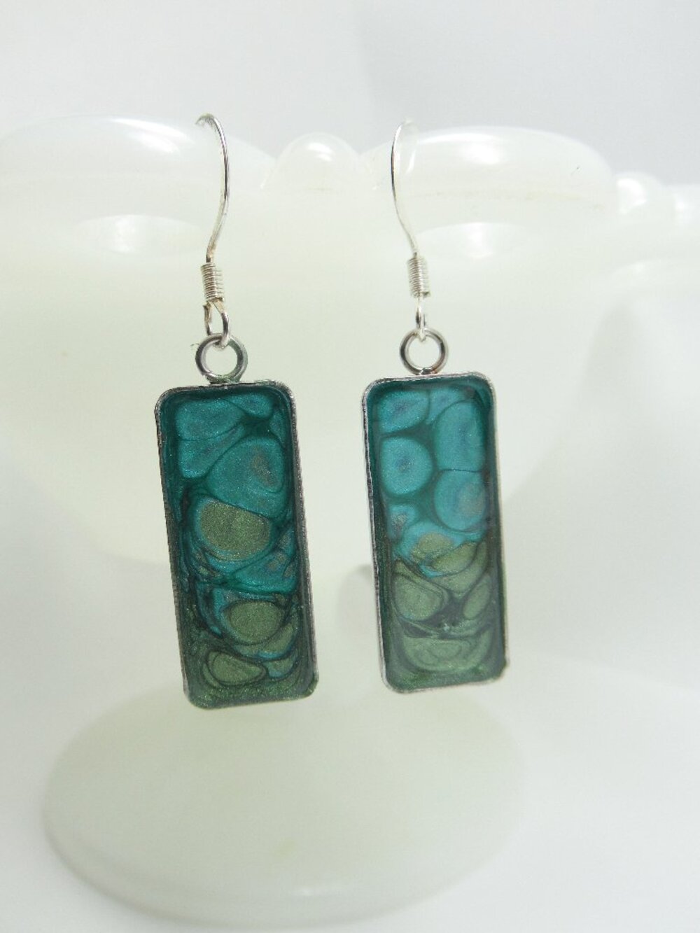 Rectangle Pebeo Earrings - Picture 2 of 8
